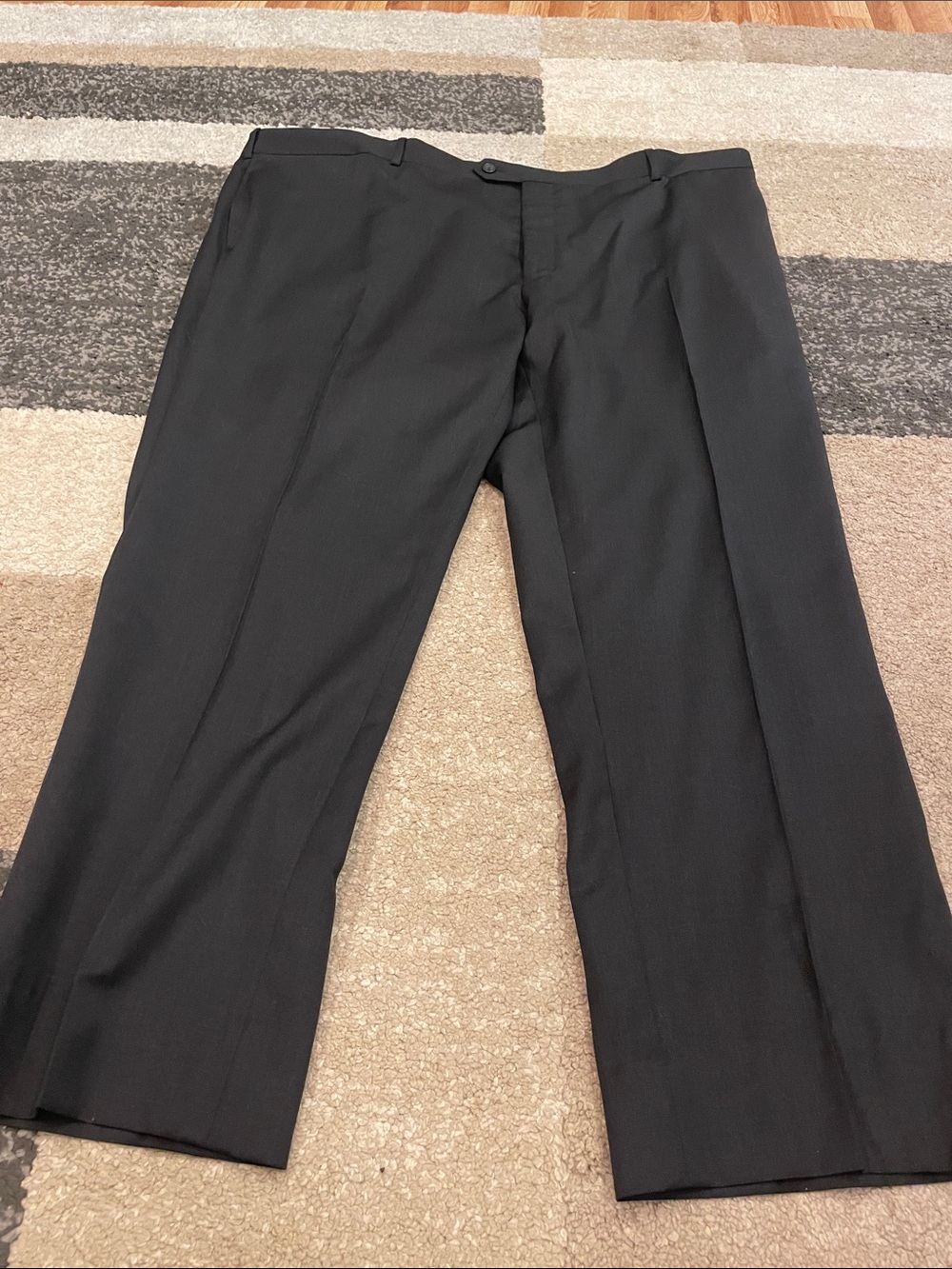 Pronto Uomo Black Flat-Front Dress Pants